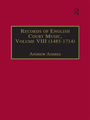 cover image of Records of English Court Music